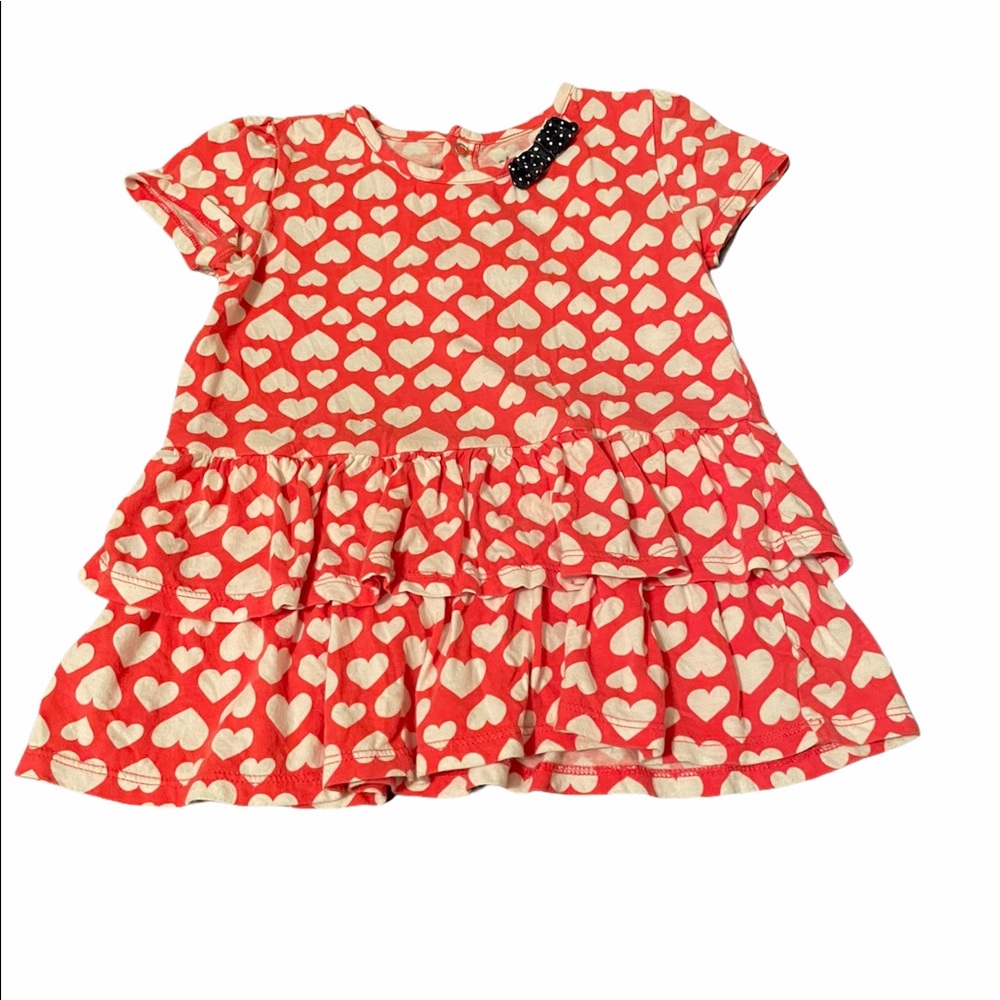 Red top with white hearts